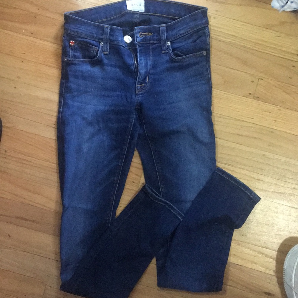 Hudson dark wash skinny jeans